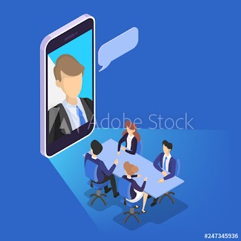 Online conference concept