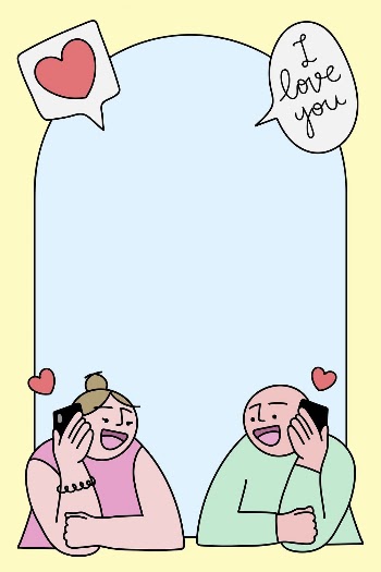 Online dating frame background, doodle | Free Photo - rawpixel