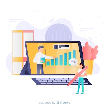 Online education background Free Vector