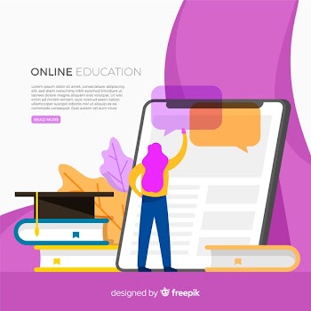 Online education concept Free Vector