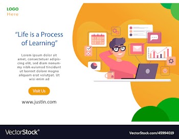 online education landing page web page and banner