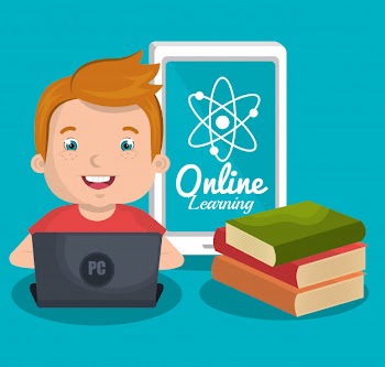 Online kids Free Vector