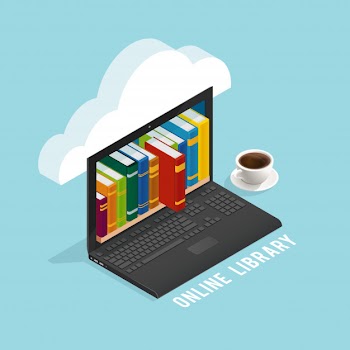 Online library isometric design Free Vector