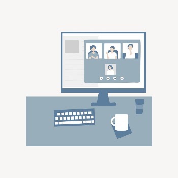 Online meeting screen collage element | Free Vector Illustration - rawpixel