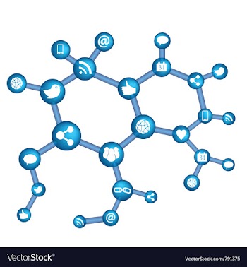 Online networking vector image