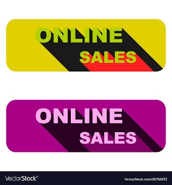 Online sales a set of banners of two pieces vector image