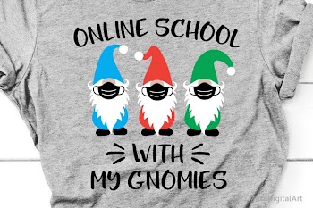 Online School with My Gnomies Svg, Virtual School Svg File