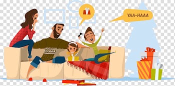 Online shopping Coupon Sales Illustration, illustration painted figure family transparent background PNG clipart