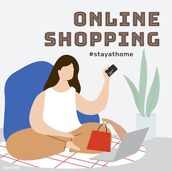 Online shopping during the coronavirus pandemic vector | Free  vector - 2310061