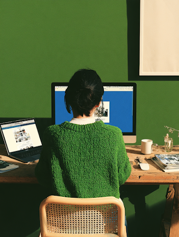 Online Shopping from a Modern Desk
