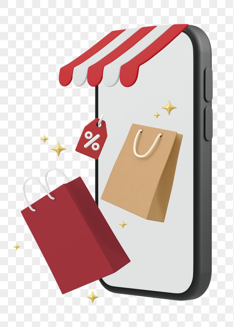 Online shopping png sticker, 3D | Free PNG - rawpixel
