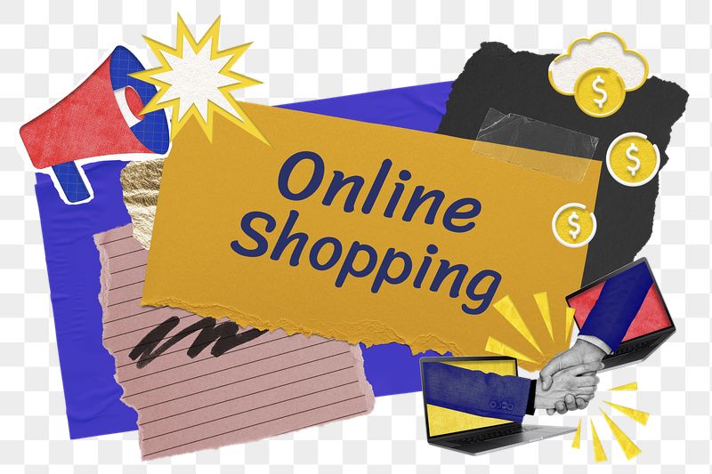 Online shopping png word sticker | Free PNG - rawpixel