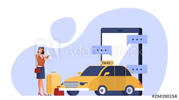 Online taxi service concept