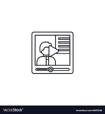 online tutorial creative icon from e-learning