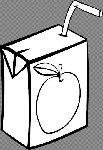OnlineLabels Clip Art - Fast Food, Drinks, Apple Juice Box, Black ...