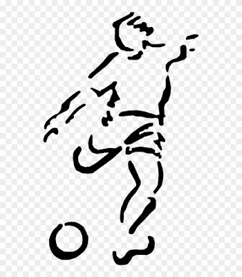 Onlinelabels Clip Art - Football Player Stencil Art