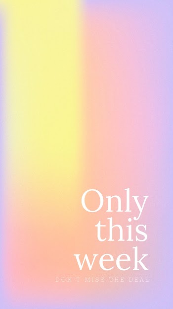 Only this week don't miss the deal vector banner abstract gradient blur template