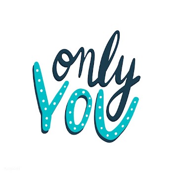 Only you typography vector in blue | Free stock vector - 472336