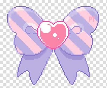 OO KAWAII PIXEL, pink and purple bow ribbon transparent background PNG clipart