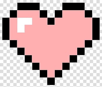 OO WATCHERS, pink heart pixelated transparent background PNG clipart