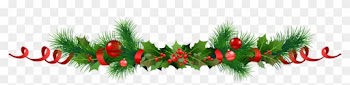 Op 20 December Is De Gasthuiskerk In Feeststemming - Christmas Garland Border Transparent