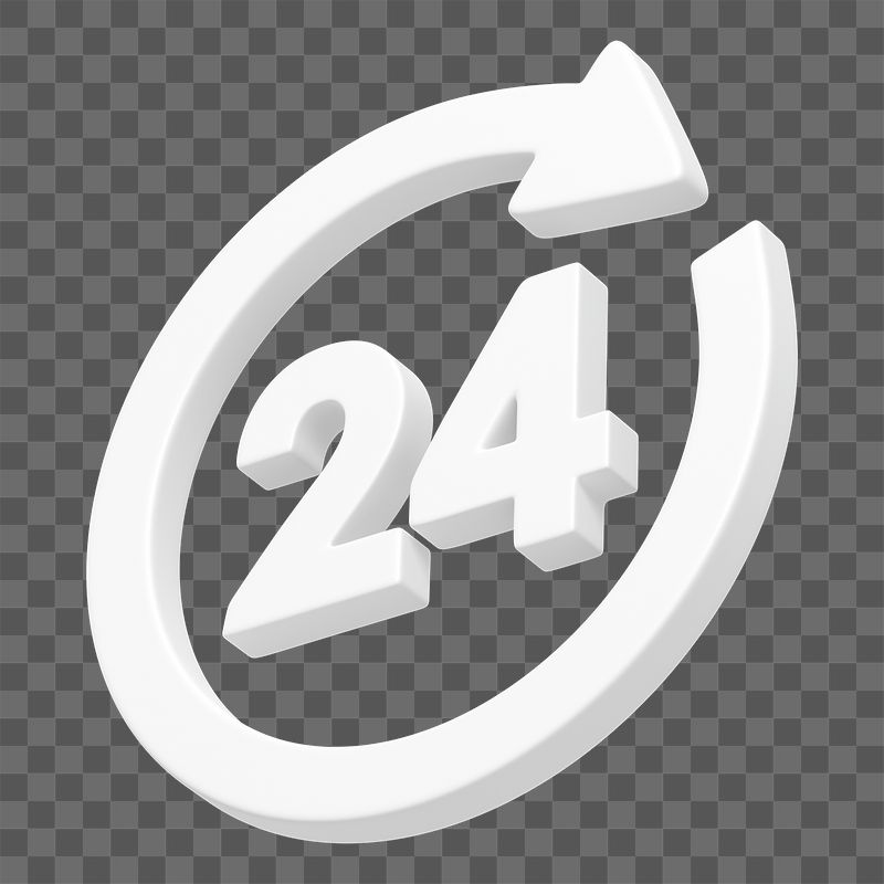 Open 24 sign png 3D | Free PNG - rawpixel