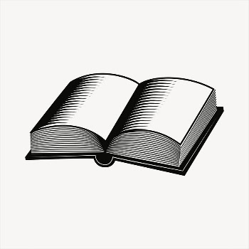 Open book  clipart, vintage | Free Vector - rawpixel