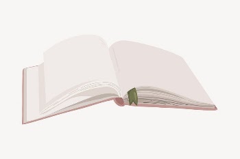 Open book collage element, cute | Free Vector Illustration - rawpixel