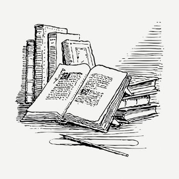 Open book drawing, stationery vintage | Free PSD - rawpixel