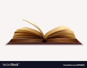 open book on isolated background eps 10