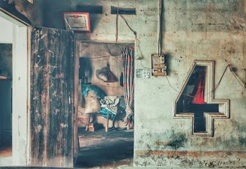 open brown wooden door