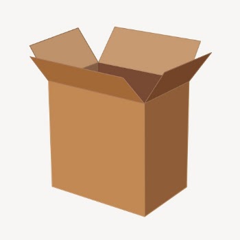 Open cardboard box clipart, collage | Free PSD - rawpixel