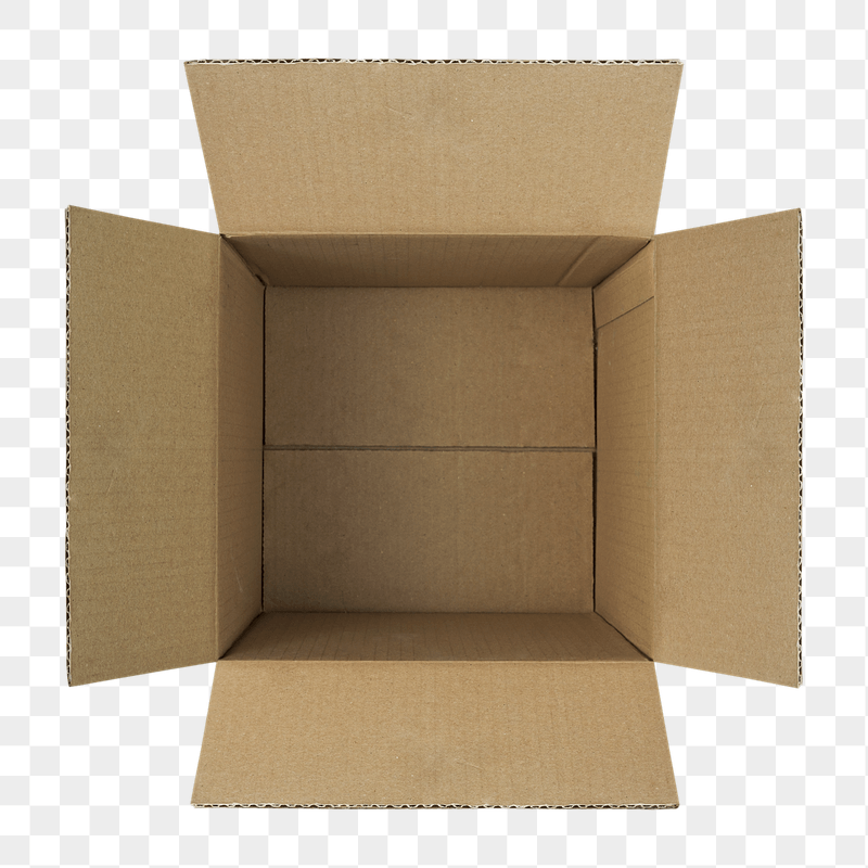 Open cardboard box png sticker, | Free PNG - rawpixel