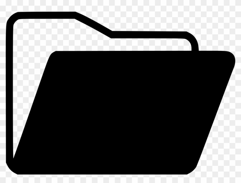 Open Cdr Clipart - Folder Icon Black And White