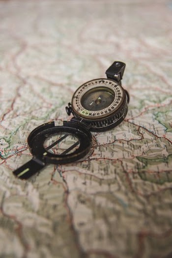 Open Compass On World Map