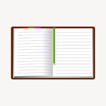 Open diary clipart, illustration vector. | Free Vector - rawpixel