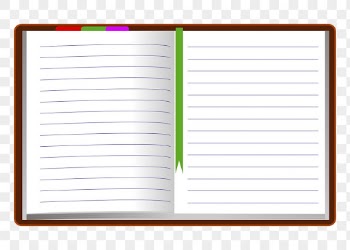 Open diary png sticker clipart, | Free PNG - rawpixel