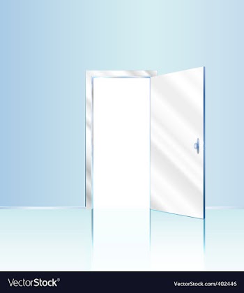Open door vector image
