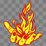 open fire flame hand by achille | Spreadshirt