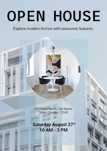 Open house editable poster template | Free Vector Template - rawpixel