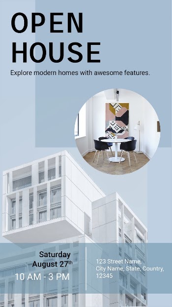 Open house Instagram story template, | Free PSD Template - rawpixel