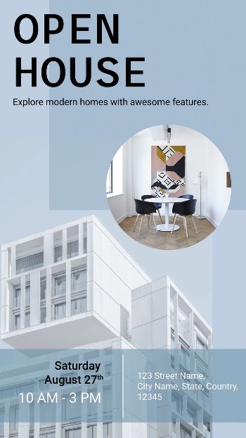 Open house Instagram story template, | Free Vector Template - rawpixel