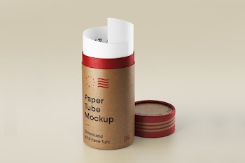 Open Paper Tube Mockup per tube mockup downland 05 and have fun! 