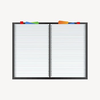Open planner clipart, stationery illustration | Free PSD - rawpixel