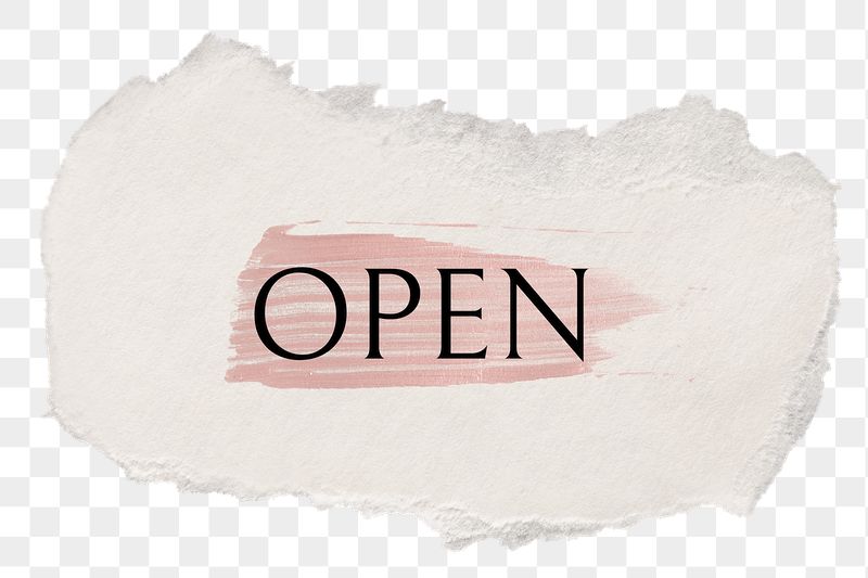 Open png word sticker typography, | Free PNG - rawpixel