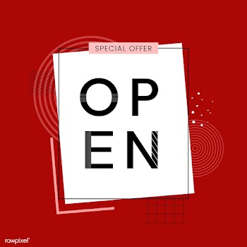 Open sign special offer vector | Free stock vector - 511994