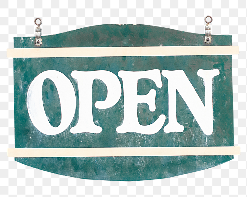 Open signboard png, transparent background | Free PNG - rawpixel