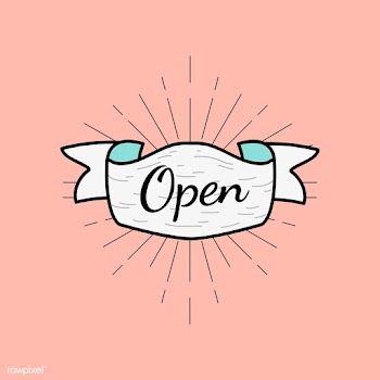 Open text in a badge | Free stock vector - 575026