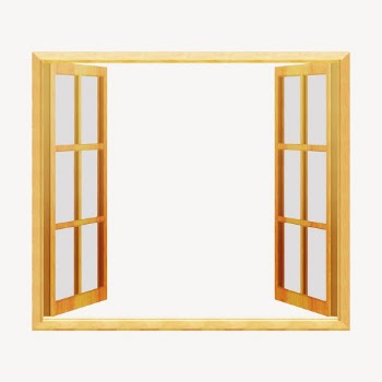 Open window frame clipart, collage | Free Vector - rawpixel