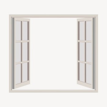 Open window frame clipart, collage | Free Vector - rawpixel
